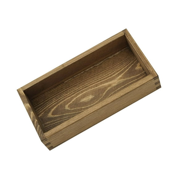 ibasenice Small Rectangular Tray 1PC Light Coffee Color Vintage Style Decorative Organizer for Home and Office