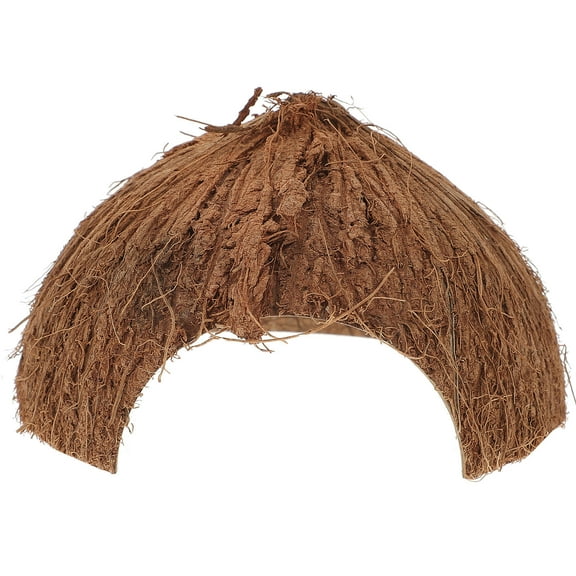 ibasenice Reptile Cave Hideout Habitat Coconut Shell Assorted Color 1PC