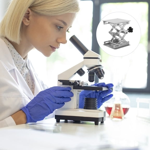 ibasenice Laboratory Scissor Jack Stainless Steel for Height Adjustment Silver Durable Corrosion Resistant 1Pc 2.0 Height