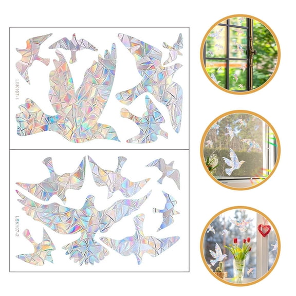 ibasenice 1Set Adhesive Cling Sticker for Bedroom Decor Removable Window Decal Assorted Color