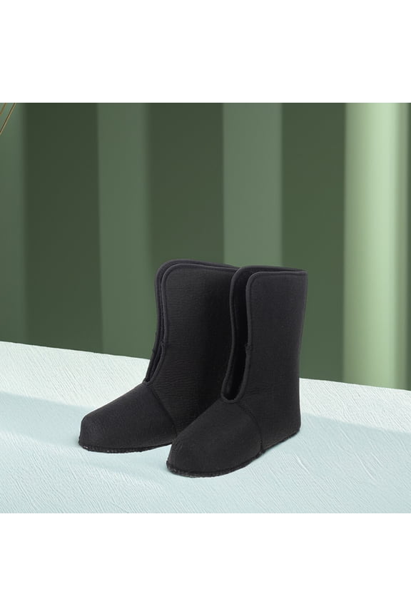 1Pair Black Thermal Boot Liner Wool Replacement Sock Insulated Cover for Snow Hunting Boots
