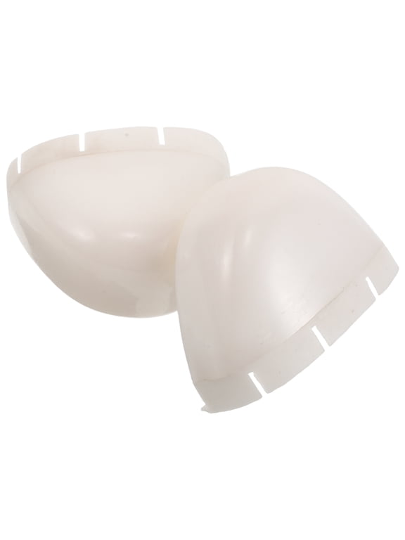 1 Pair White Steel Alloy Safety Toe Caps Work Shoe Inserts for Reusable Anti-Smash and Puncture