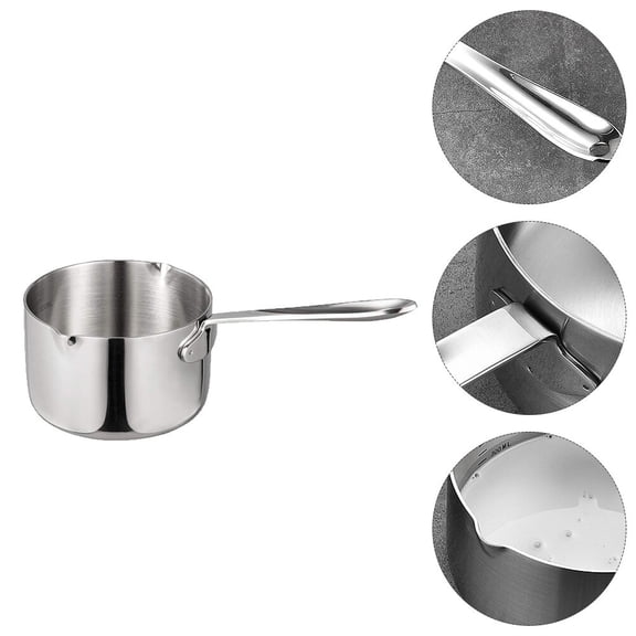 ibasenice Stainless Steel Cooking Pot with Capacity Scale and Handle for Kitchen Use, and Easy to Clean