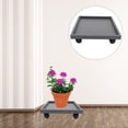 thumbnail image 1 of ibasenice Grey Movable Planter Tray Made of PP Resin, Versatile for Indoor and Outdoor Gardening, 1 Piece, 1 of 8