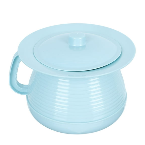 ibasenice 1Pcs Portable Adult Potty with Lid Blue Plastic Household Use for Elderly