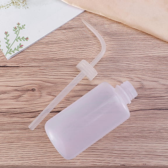 ibasenice White Narrow Mouth Plastic Squeeze Bottle Ink Dispenser, Empty Container for Art, Craft, Projects - 1 Piece