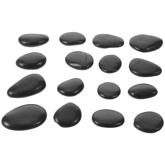 ibasenice BBQ Stone Set for Steak Grilling - Natural Black Pebbles for Even Heat Distribution and Perfect Cooking