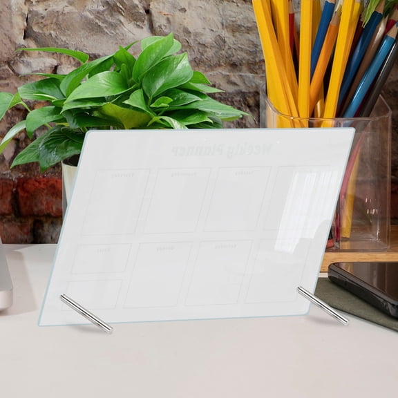 ibasenice 1Set Desktop Acrylic Memo Board Multi Function Erasable Message Board for Home