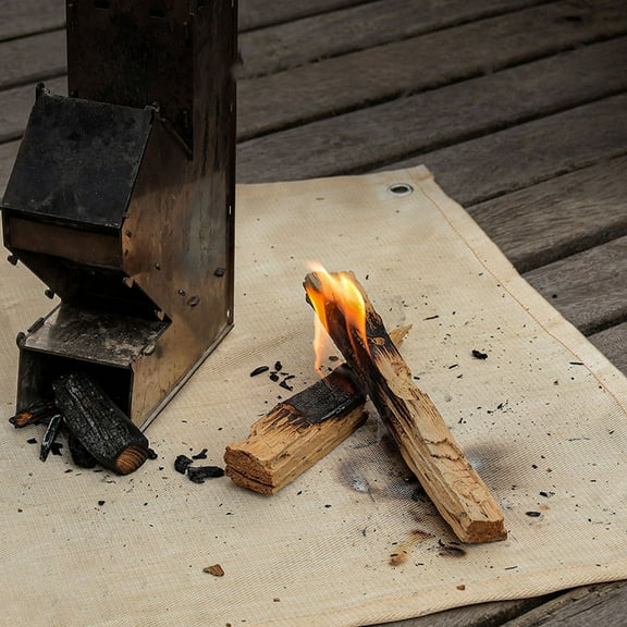 ibasenice Fireproof Blanket Emergency Fire Proof Blanket Beige Fiberglass Fabric Heat Insulation 1Set for Barbecue