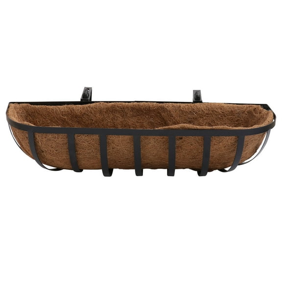 ibasenice 1Pc Brown Iron Art Wall Mounted Planter Coconut Palm Basket for Storage and Decoration