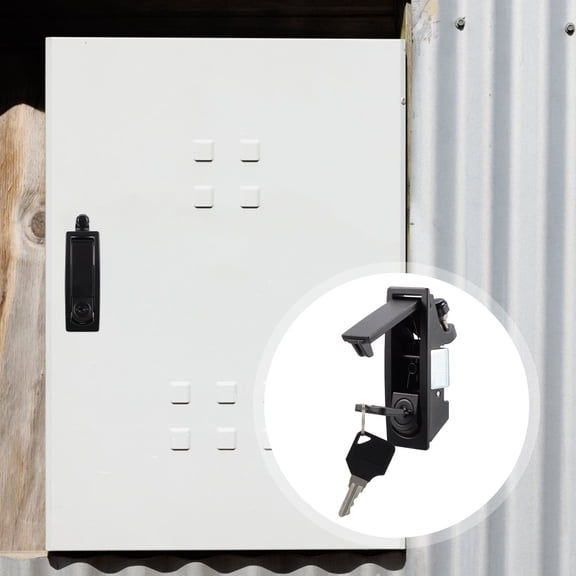 ibasenice 2Sets Multi Functional Compression Latches Lock with Key for Home Cabinet Toolbox