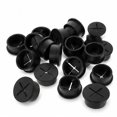 Ibasenice 20 Pieces Black Rubber Grommet Kit, Desk Cable Hole Covers ...