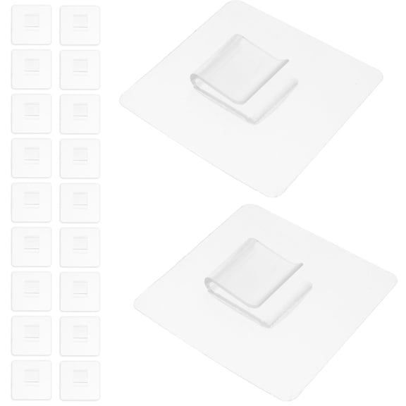 ibasenice Clear Plastic Wall Hooks, Easy to Use for Bathroom Towel Hanging