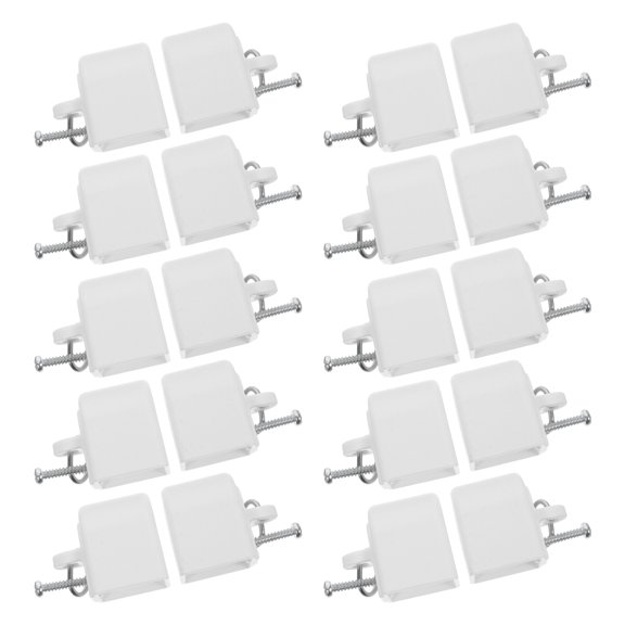 ibasenice 20Pcs Curtain Track Stopper Ends White Plastic for Protecting Curtain Rod Rails At Home