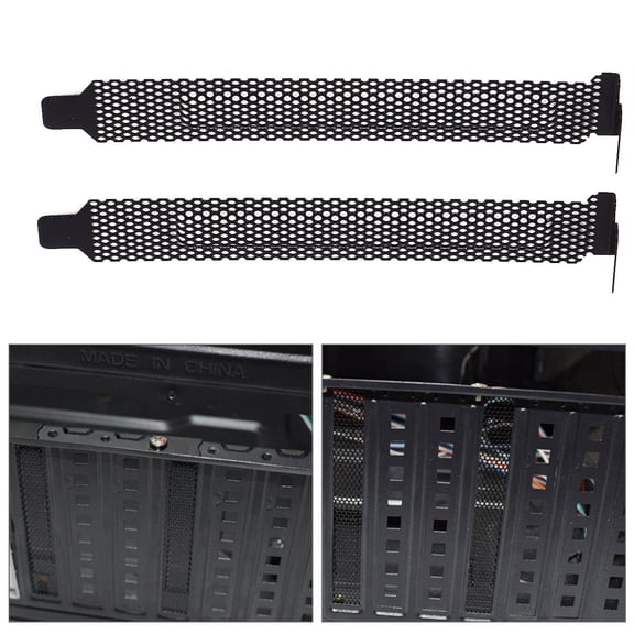 ibasenice 20Pcs Black Pc Case Blanking Plate Mesh Dust Vent Cover for Atx Matx Computers