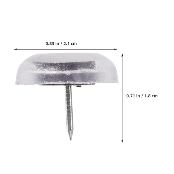ibasenice 24pcs Multi Color Furniture Nails Silicone Round Flat Tacks Protectors for Table Legs