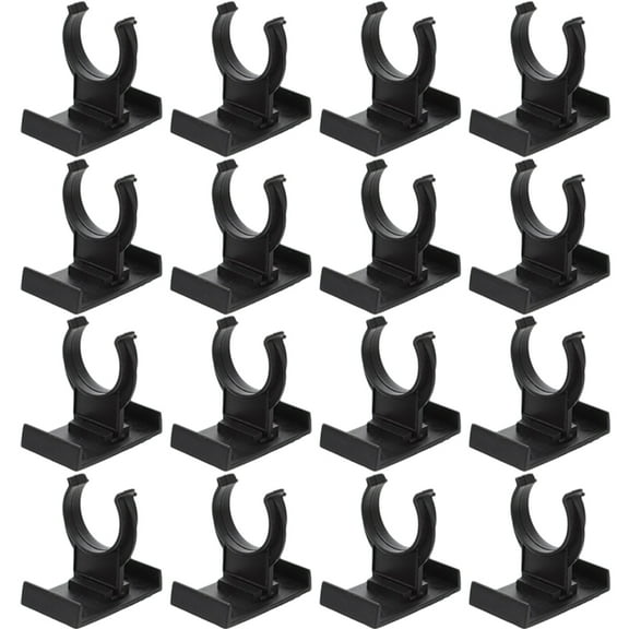 ibasenice 24pcs Toe Kick Clips Cabinet Leveler Leg Kick Clips Black PP for Professional Spaces