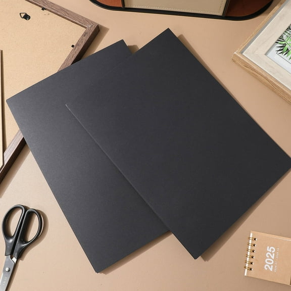 ibasenice 25Pcs Black Cardboard Sheets Heavy Craft Paper for Vintage Photo Display and Handmade Projects