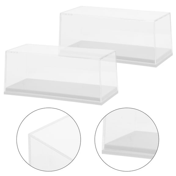 ibasenice 2Pcs Model Car Display Case Made of Clear Acrylic for Home and Office Use