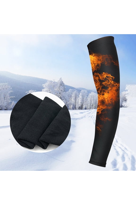 2Pack Compression Sleeves for Men Spandex Black Outdoor Arm Sleeves for Cold Weather Athletes