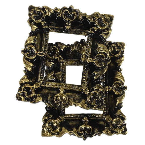 ibasenice 2Pcs Mini Photo Frames Resin Golden Decorative Picture Frame for Photography Props and Table Ornaments