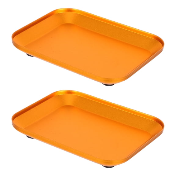 ibasenice 2Pcs Aluminum Alloy Small Parts Trays for Rc Model Repair and Screw Storage