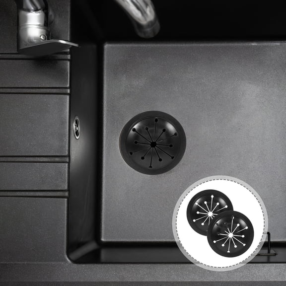 ibasenice 2Pack Sink Baffle for Garbage Disposal Black Prevent Splashing Kitchen Use Drain Cover