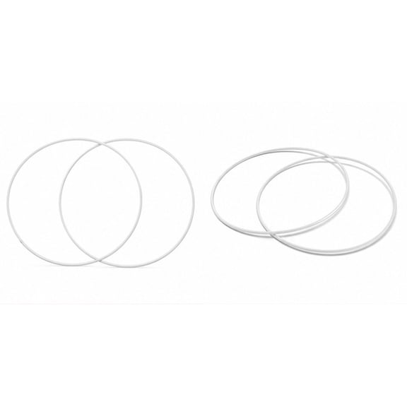 ibasenice 2Pcs White Round Lampshade Frame Iron Material Vintage Ring for Pendant Light and Chandelier