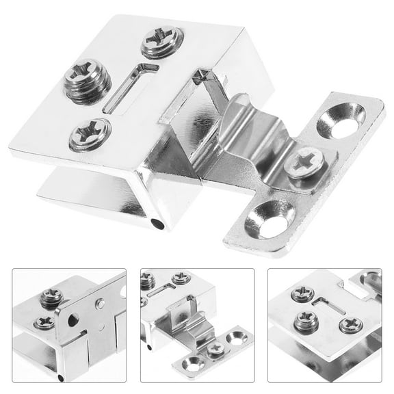 ibasenice 2Pcs Sturdy Zinc Alloy Glass Door Hinges for Easy Installation