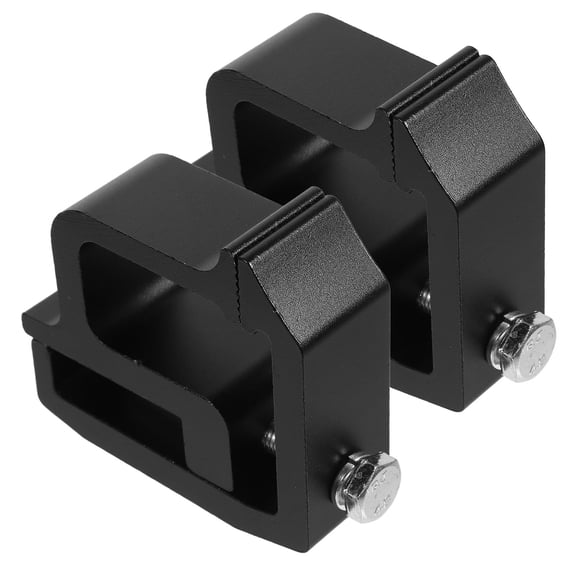 ibasenice 2-Pack Heavy Duty Black Truck Cap Mounting Clamps for Secure Camper Shell and Ladder Rack Stability