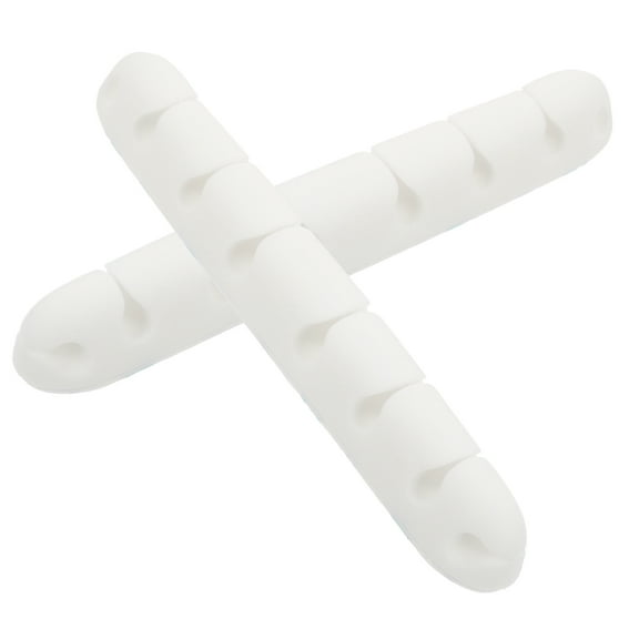 ibasenice 2Pcs White USB Cable Organizer Clips Adhesive Wire Holder for Desk and Wall Use