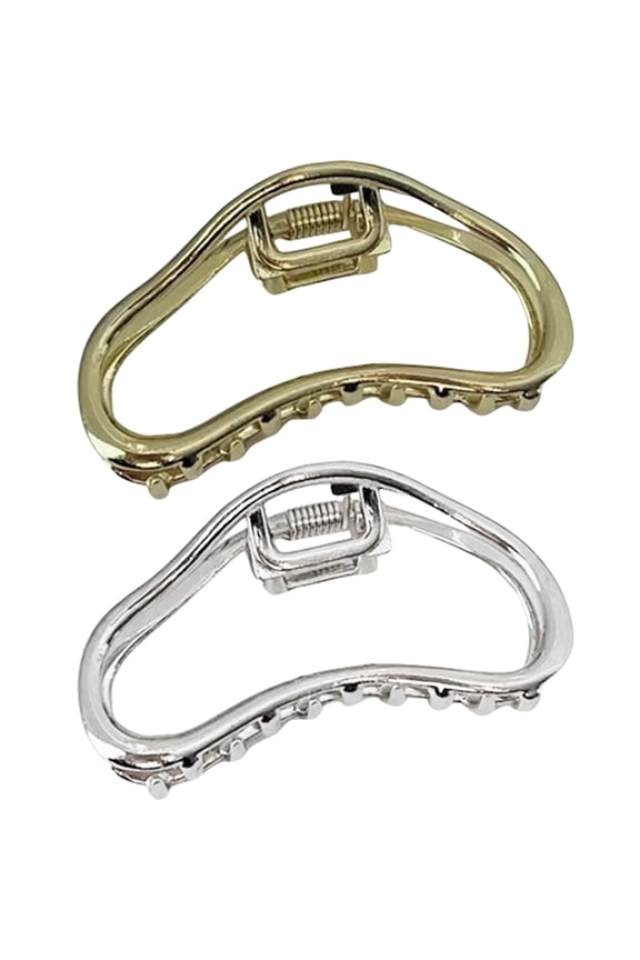 2Pcs Metal Double Claw Hair Clips Hair Styling for Women Showers Assorted Color