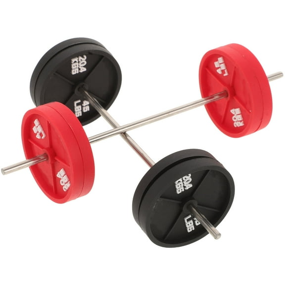 ibasenice 2Pcs Miniature Fitness Barbell Model Decor for Realistic Workout Scene