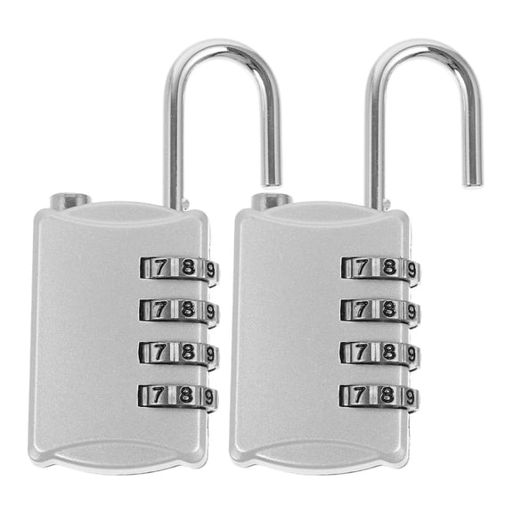 ibasenice 2Pcs Outdoor Metal Padlock with Combination Code for Warehouse Doors and Lockers