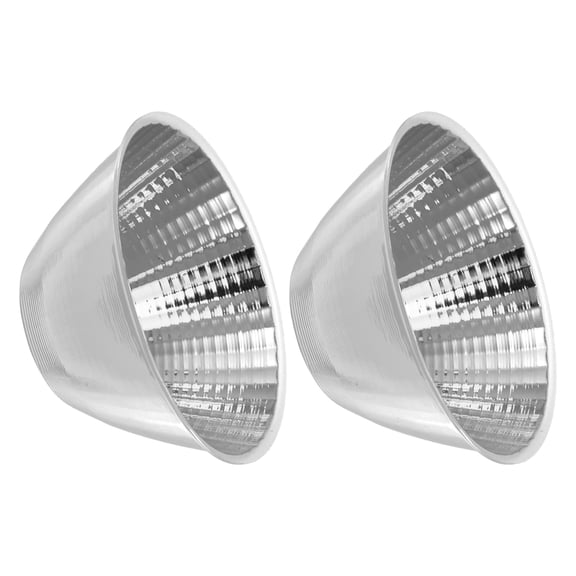 ibasenice 2Pcs Plated Silver Flashlight Reflector Accessory Cap for Lighting Fixture Shade Replacement