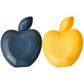 ibasenice 2pcs Fruit Plate Plastic Snack Tray Microwavable Food Serving Dish for Camping