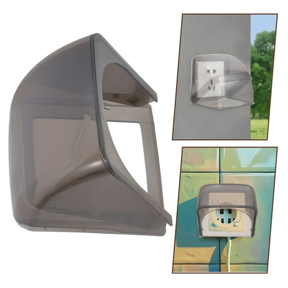 ibasenice 2pcs Protective Cover for Socket Outlet Cover Black Plastic Waterproof for Outdoor Use