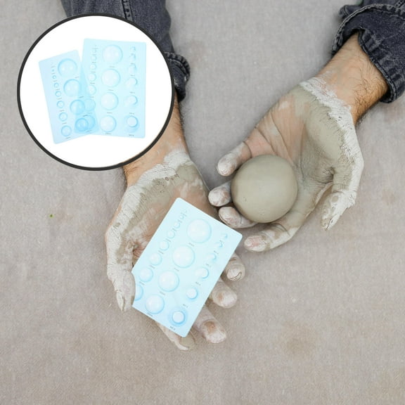 ibasenice 2pcs Clay Coloring Tool Clay Mold Plastic Blue Crafting Projects Family