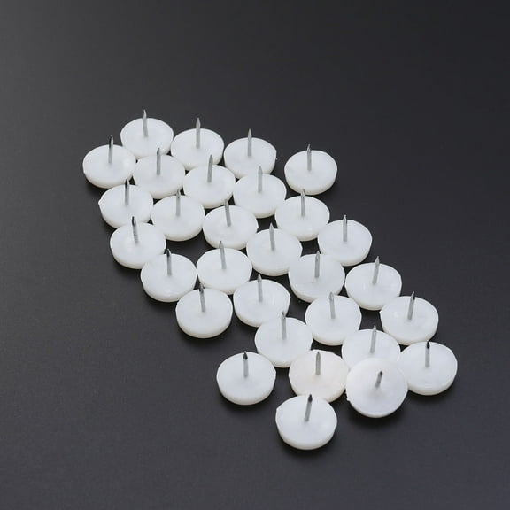 ibasenice 30Pcs White Nylon Sofa Furniture Nails for Upholstery and Sofa Height Adjustment