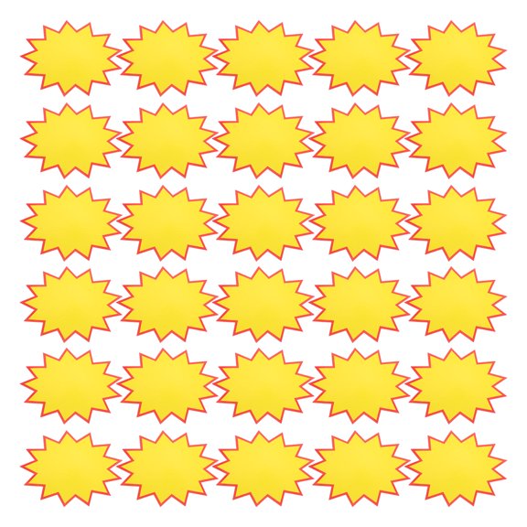 ibasenice 30Pcs Blank Advertising Explosion Sticker Paper Multi Color for Parties and Table Decoration