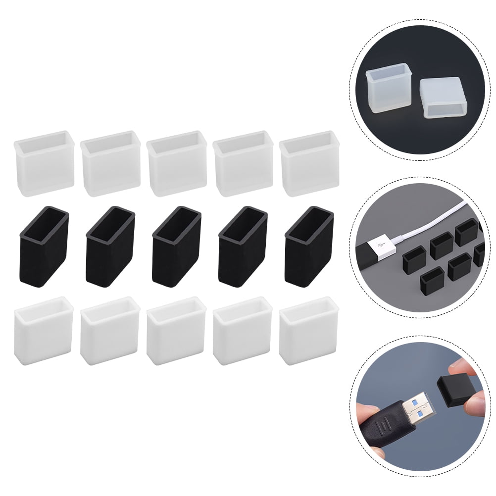 ibasenice 30Pcs USB Cover Caps Assorted Colors Silicone USB Port ...
