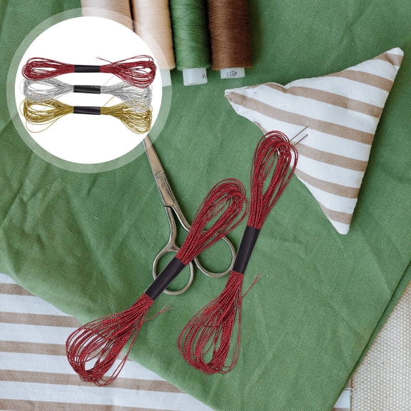 ibasenice Metallic Embroidery Thread Assorted Color for Cross Stitching Needlework and Decoration