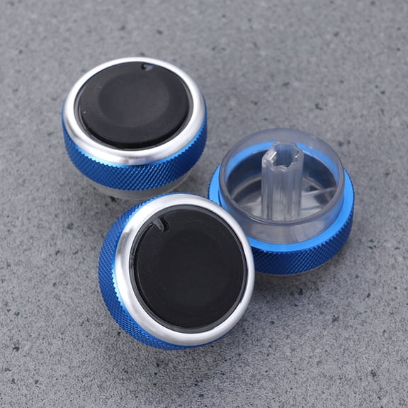 ibasenice 3Pcs Blue Alloy Air Conditioning Control Knob for Focus 2 Focus 3 Car Use