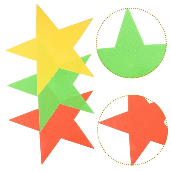 ibasenice 3-Pack Yellow PVC Carpet Spot Markers for Gym Class, Directional Floor Indicators, and Visible