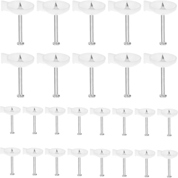 ibasenice 45Pcs White Wall Screws and Anchors for Fixing Curtains Wallpaper and Wall Fabrics