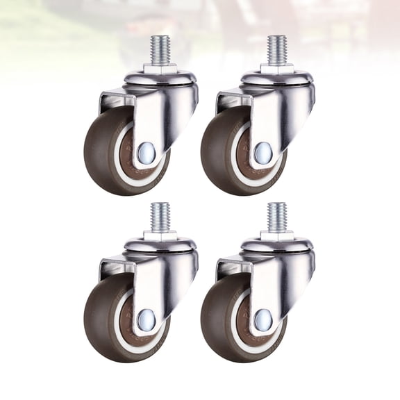 ibasenice 4PCS Furniture Casters Universal Wheel Silver Metal Weight Distribution Simple Design Sofa Use Back to School