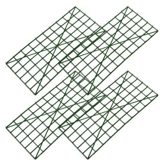 ibasenice 4Pcs Green Plastic Flower Arrangement Grids for Wedding and Garden Decor