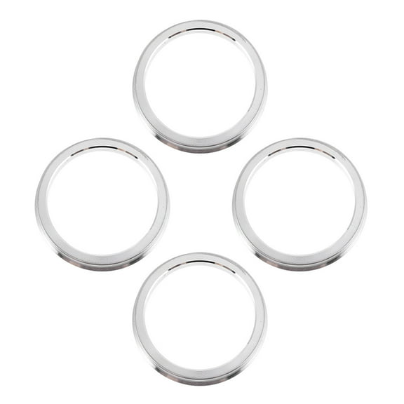 ibasenice 4Pcs Metal Hub Centric Rings Plated Silver Durable Hub Bore Rings for Car Wheel Vibration Reduction
