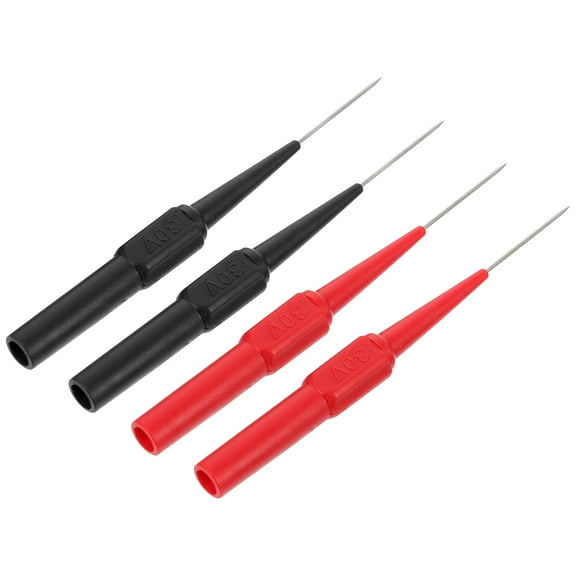 ibasenice Wire Testing Probe Copper Insulation Piercing Black 4pcs Back to School