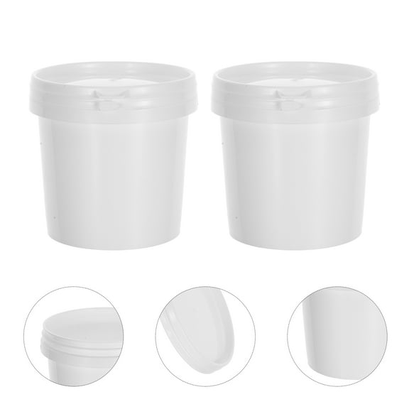 ibasenice 4-Pack White Gallon Containers with Leak-Proof Lids for Safe Multipurpose Chemical Storage and Transport
